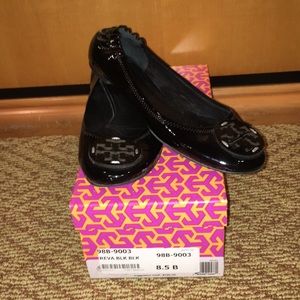 Tory Burch Reva Black Ballet Flat